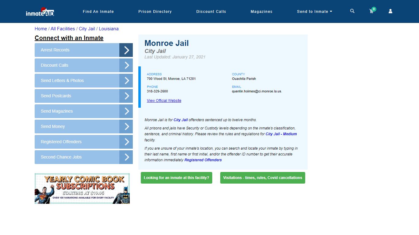 Monroe Jail | Inmate Locator